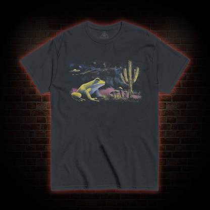 Neon 90s Frog Desert Nights T-shirt