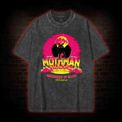 Mothman Harbinger of Doom Washed T-shirt