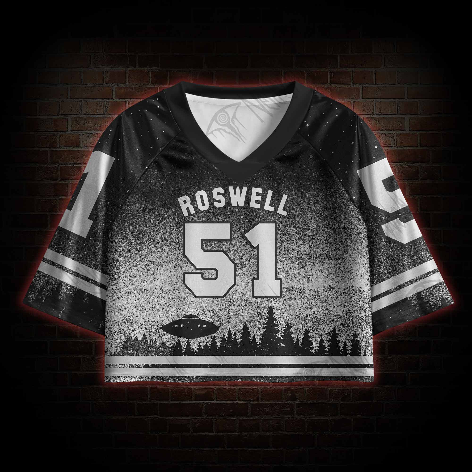 Roswell UFO Crash Sports Crop Jersey