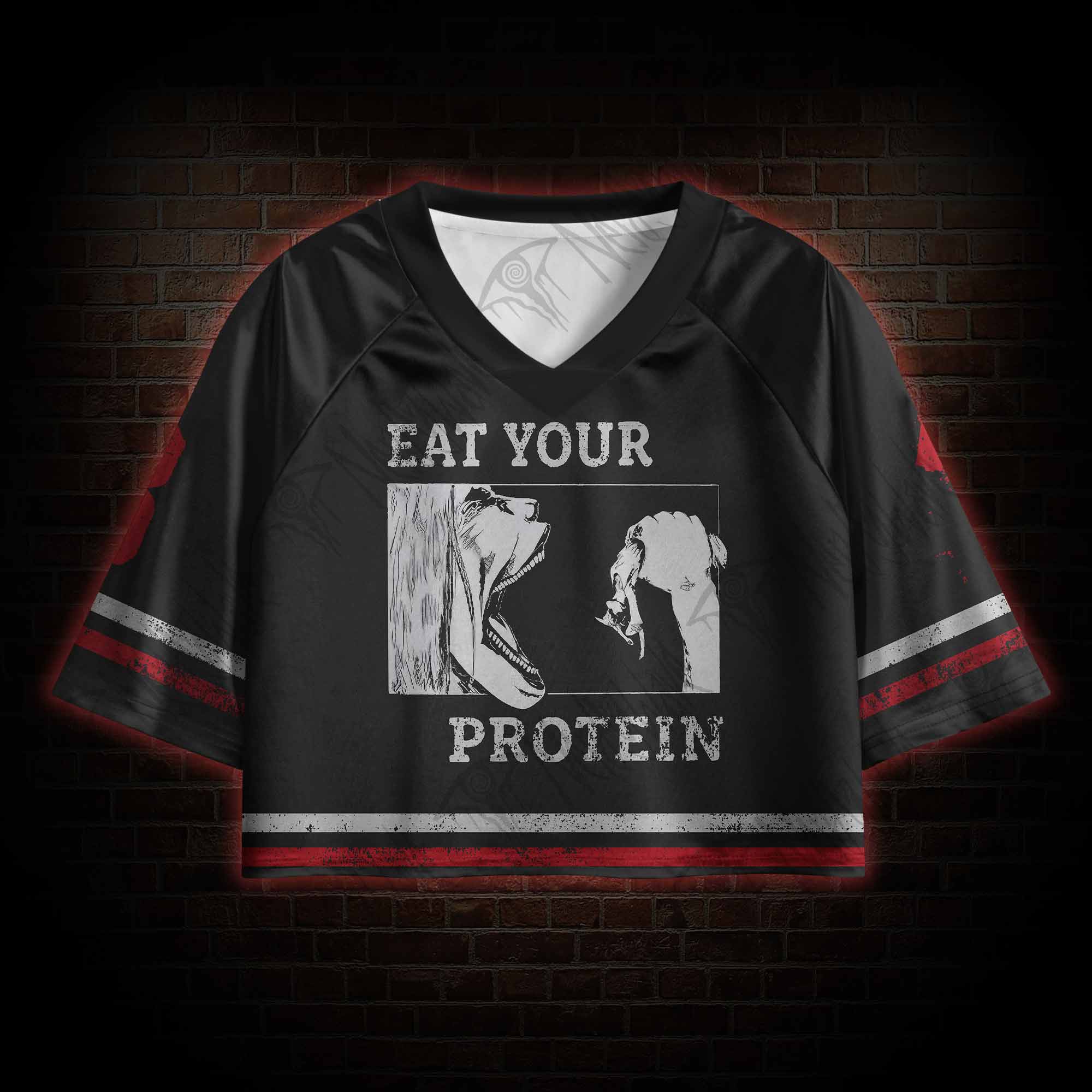 Eat Your Protein Retro Sports Crop Jersey