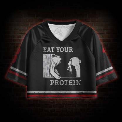 Eat Your Protein Retro Sports Crop Jersey