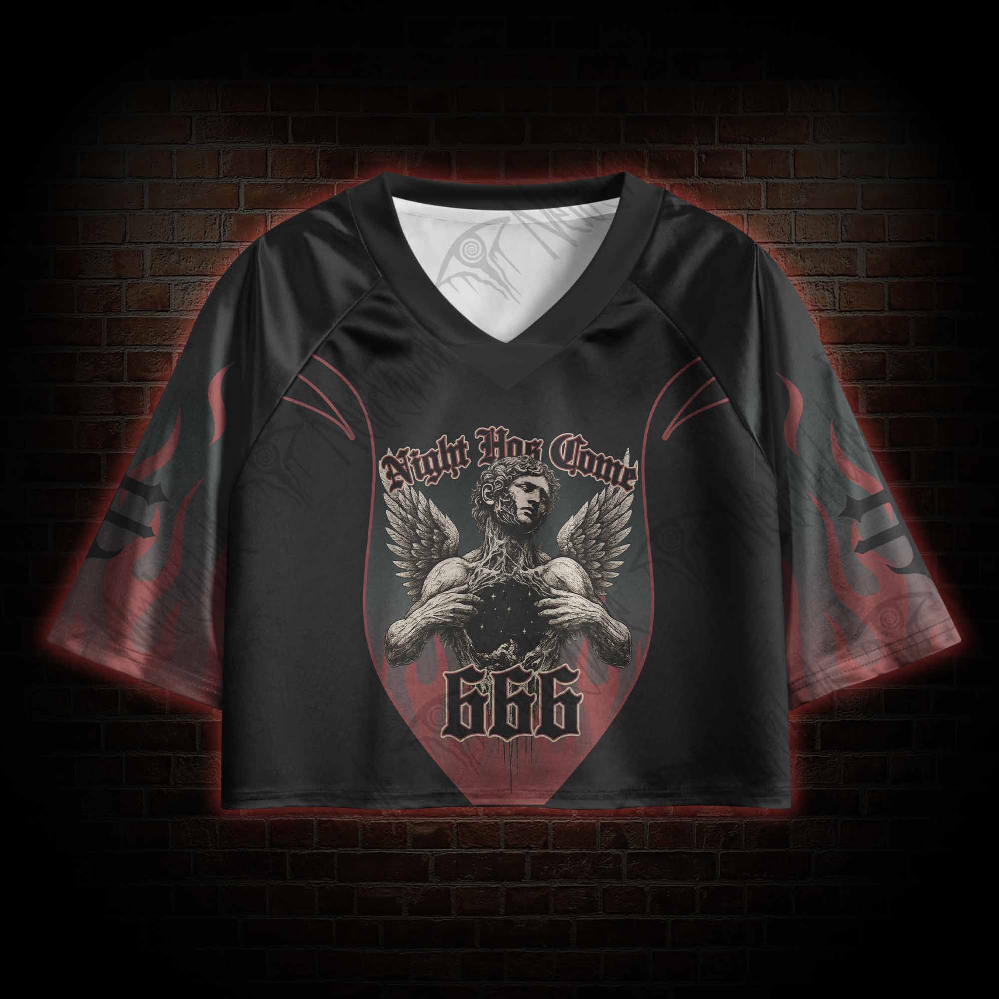 Night has Come Sports Crop Jersey