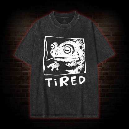 Tired Frog Washed T-shirt