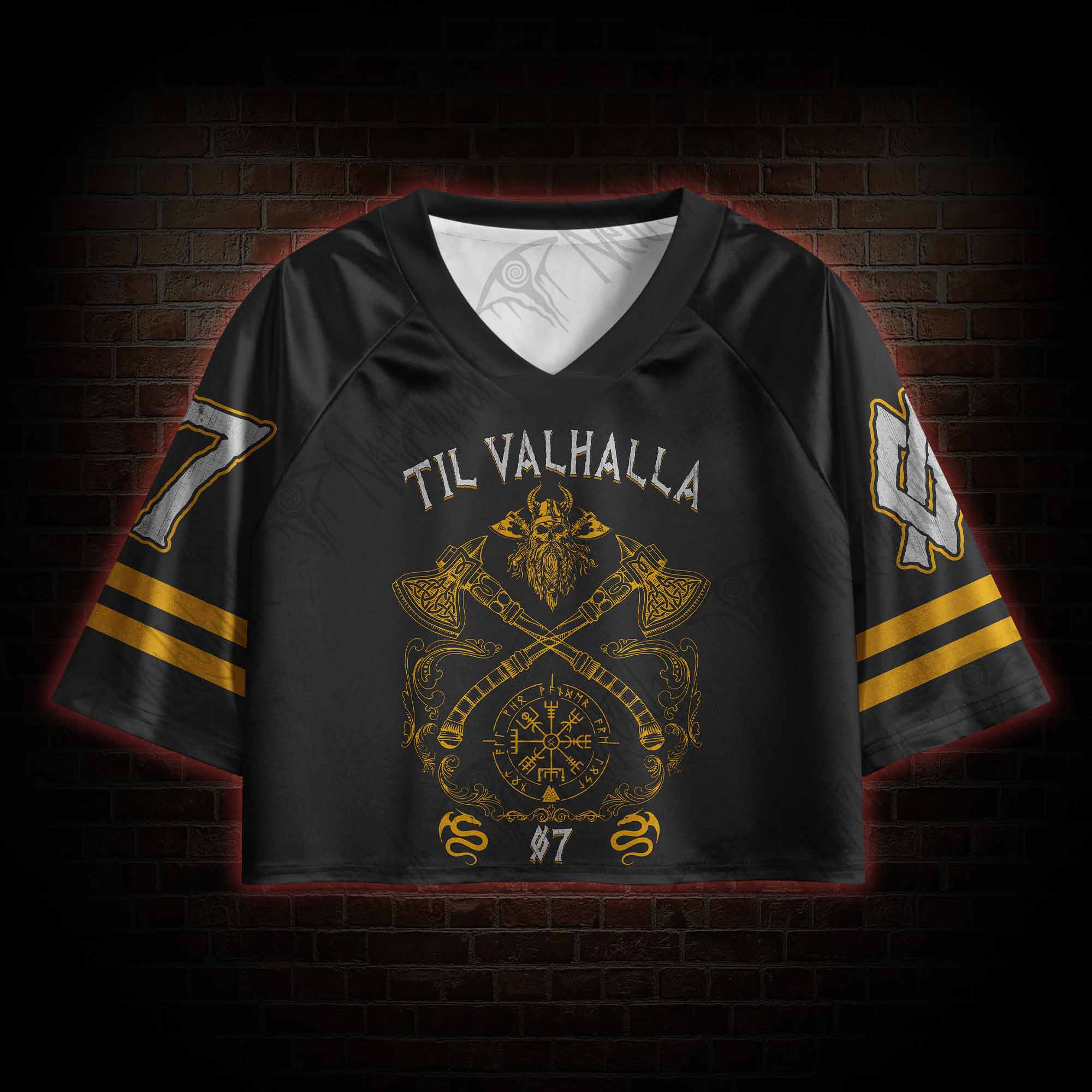 Til Valhalla Sports Crop Jersey