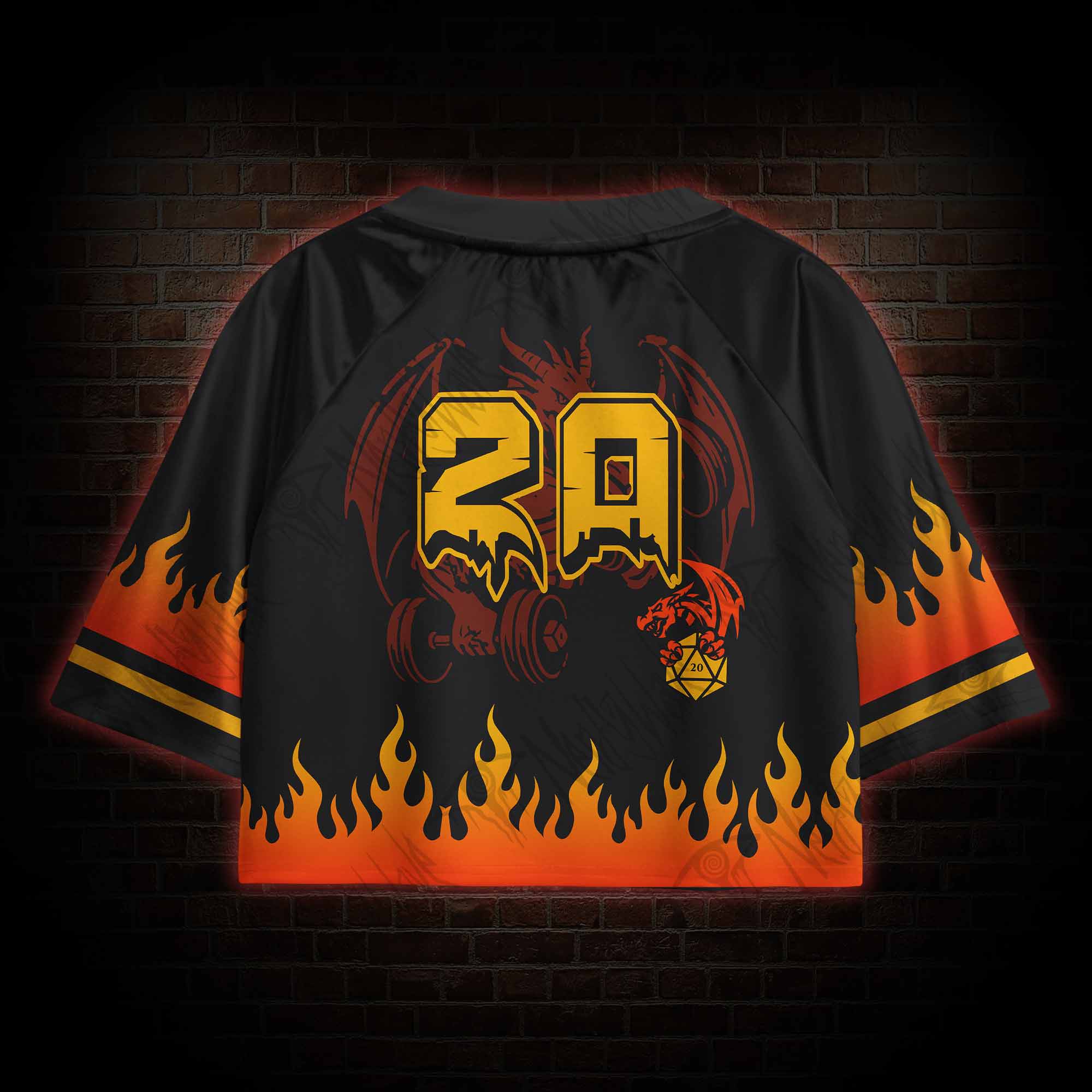 Dumbbells&Dragons Sports Crop Jersey