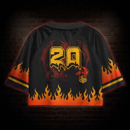 Dumbbells&Dragons Sports Crop Jersey