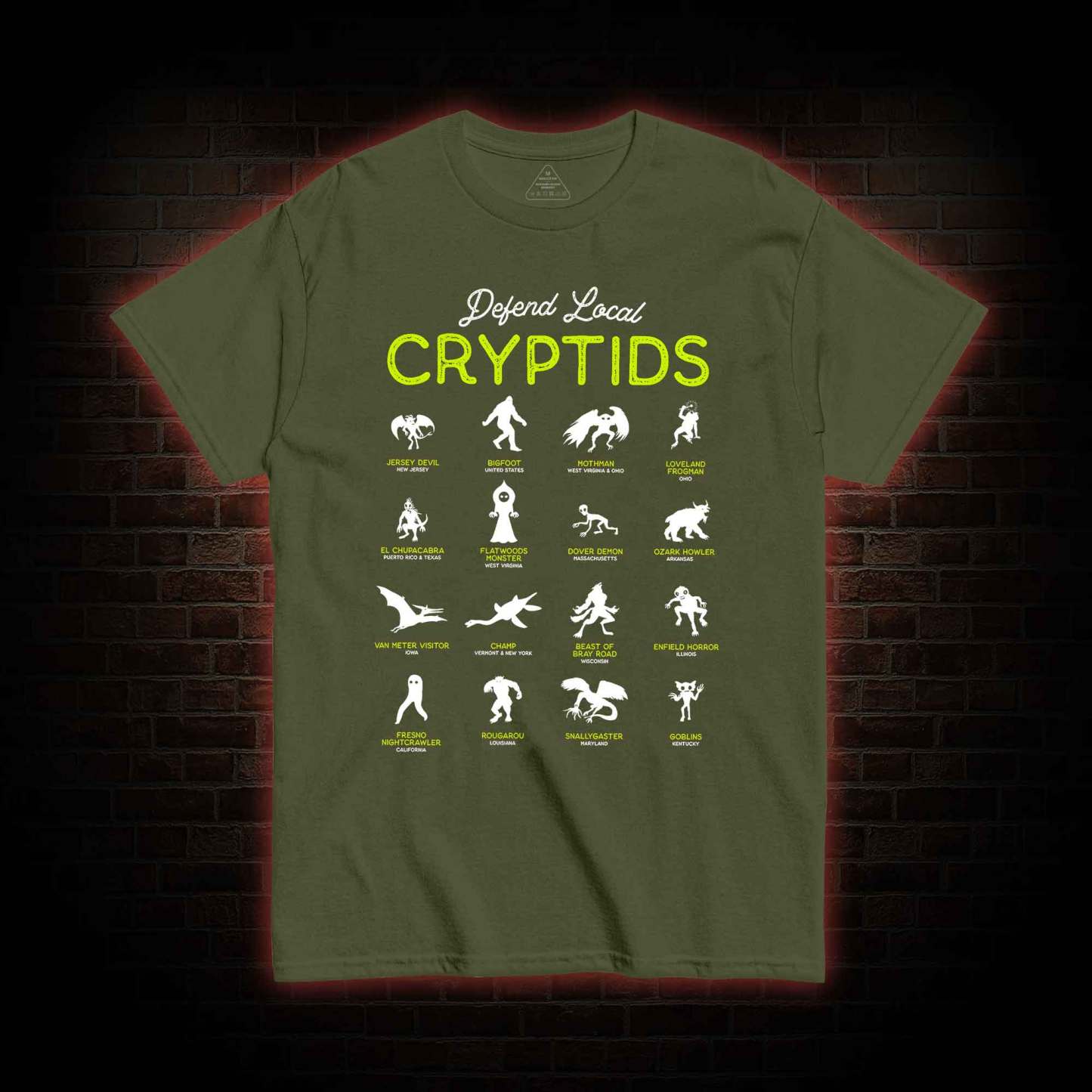 Defend Local Cryptids Creature Collection T-shirt