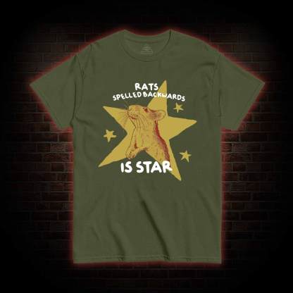 Rats Spelled Backwards is Star T-shirt
