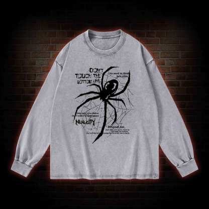 Don't Touch The Bottom Line Washed Long-Sleeve T-shirt