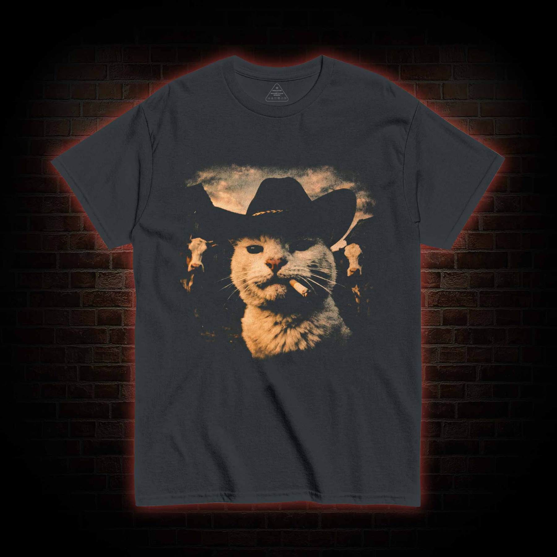 Funny Cowboy Cat T-shirt