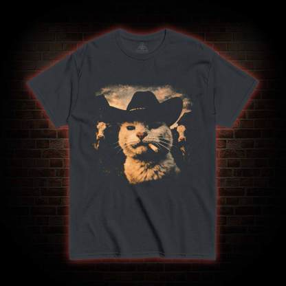 Funny Cowboy Cat T-shirt
