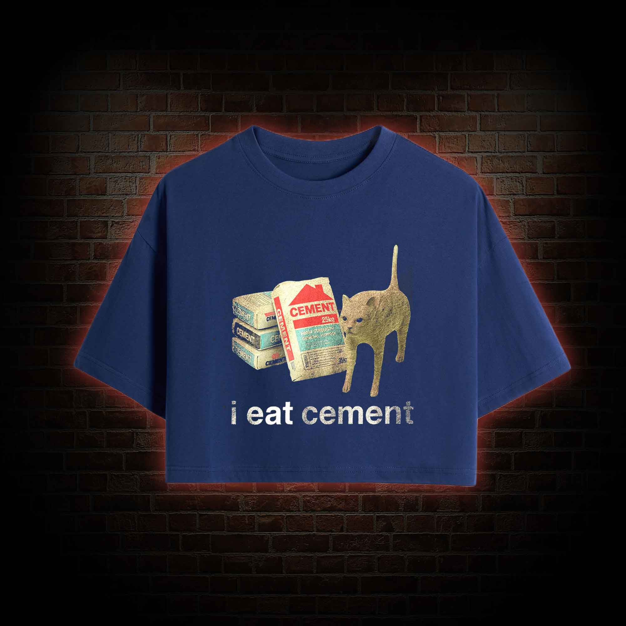 I Eat Cement Crop Top