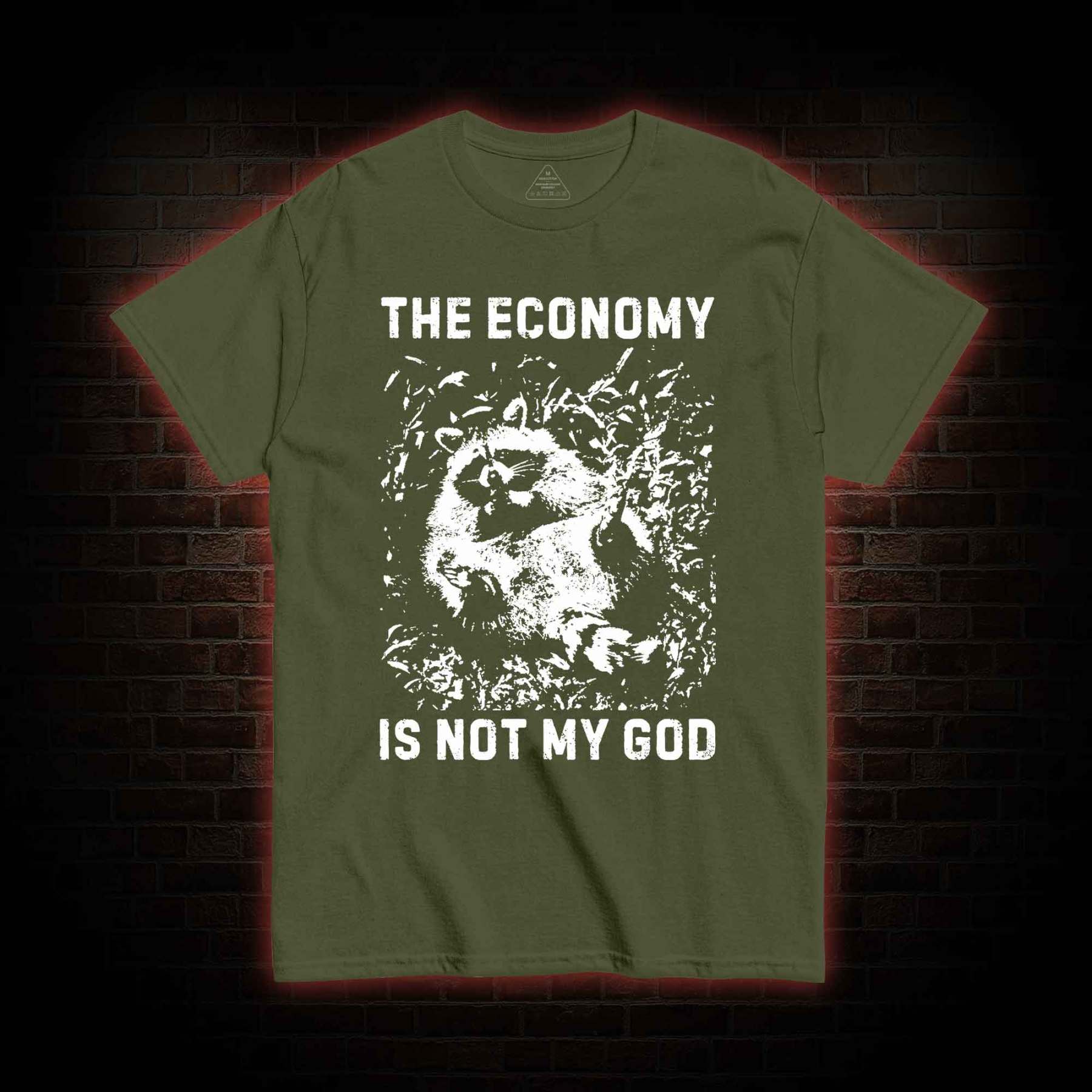 Anarchist Raccoon Economy is Not My God T-shirt
