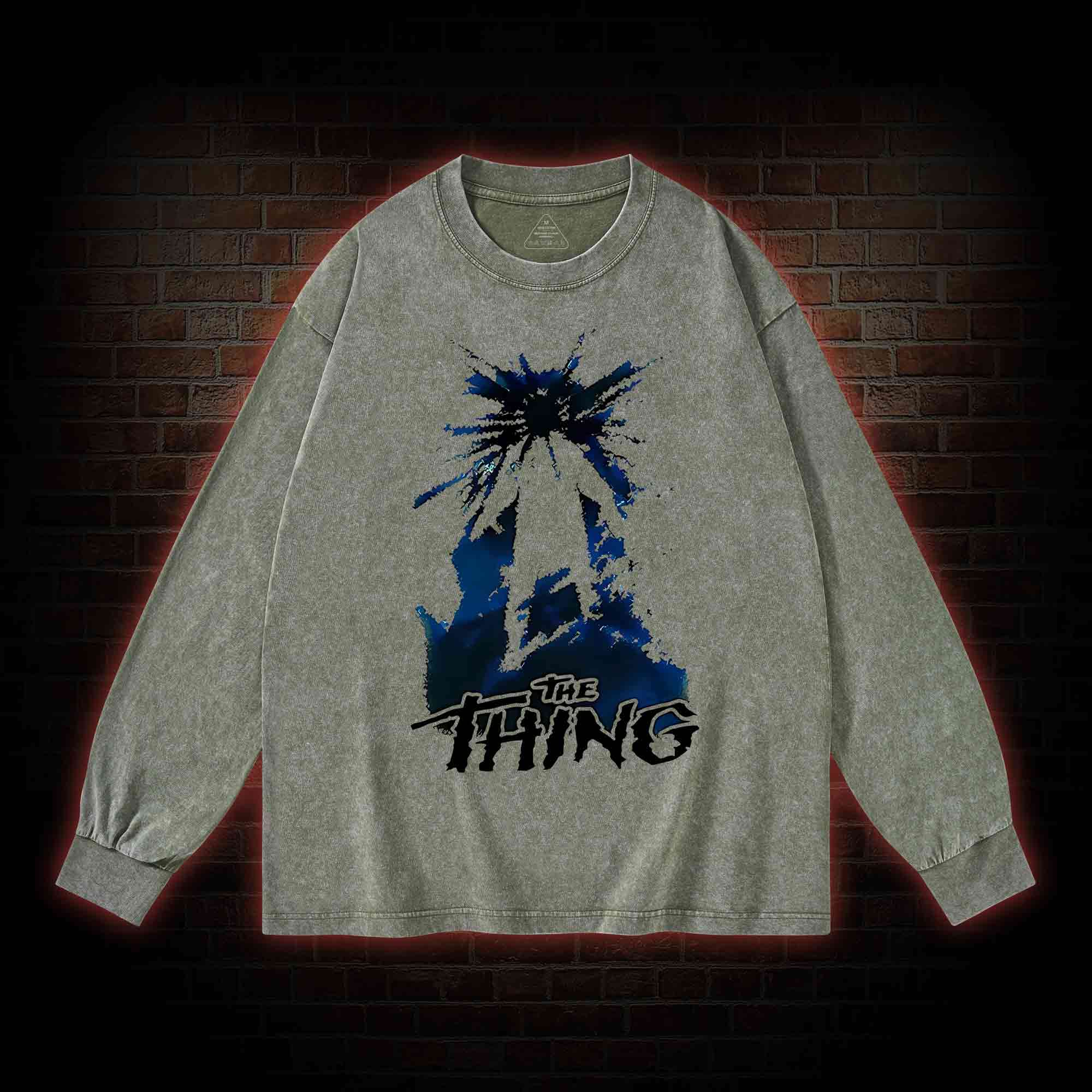 The Thing Horror Movie Washed Long-Sleeve T-shirt