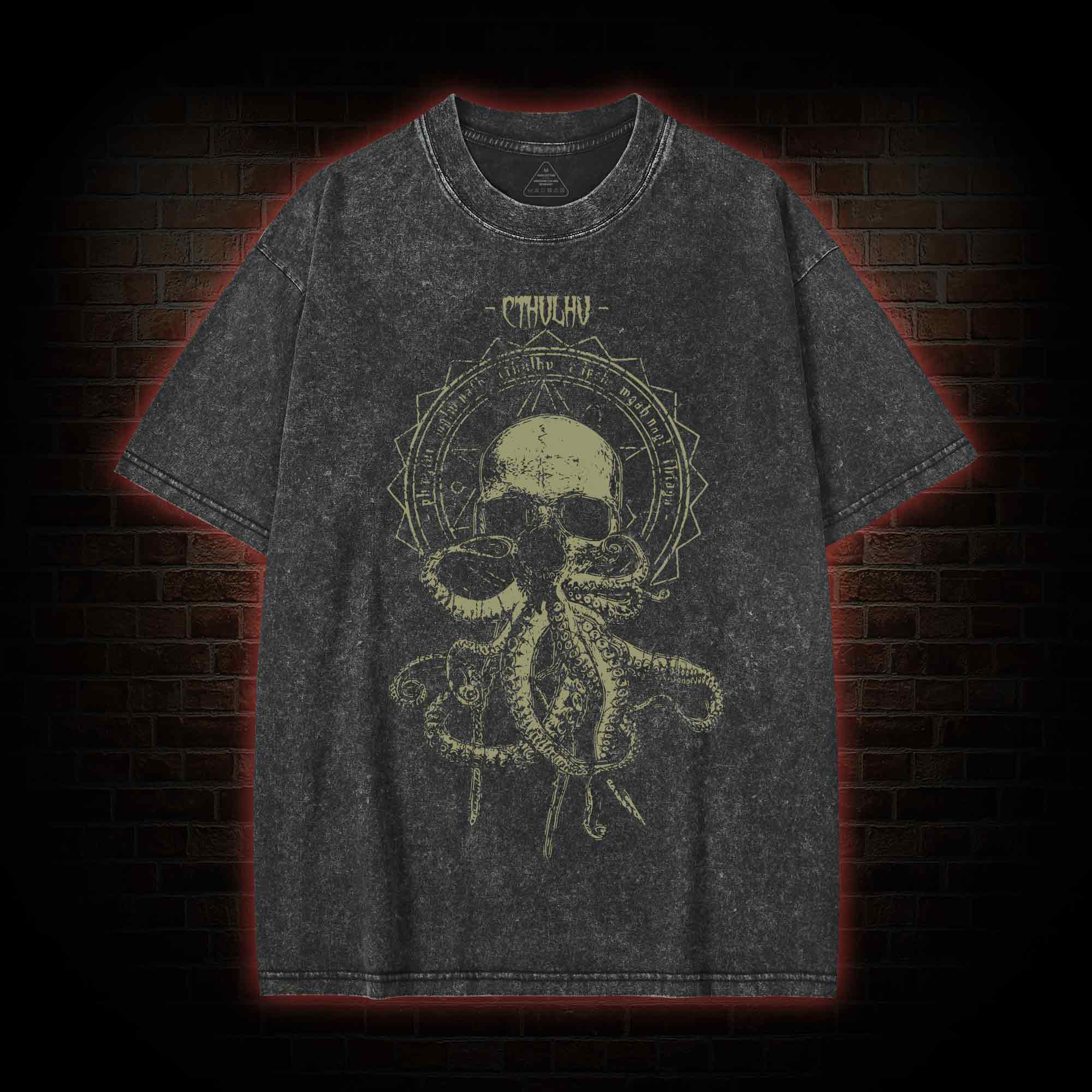 Call Of Cthulhu Horror Washed T-shirt