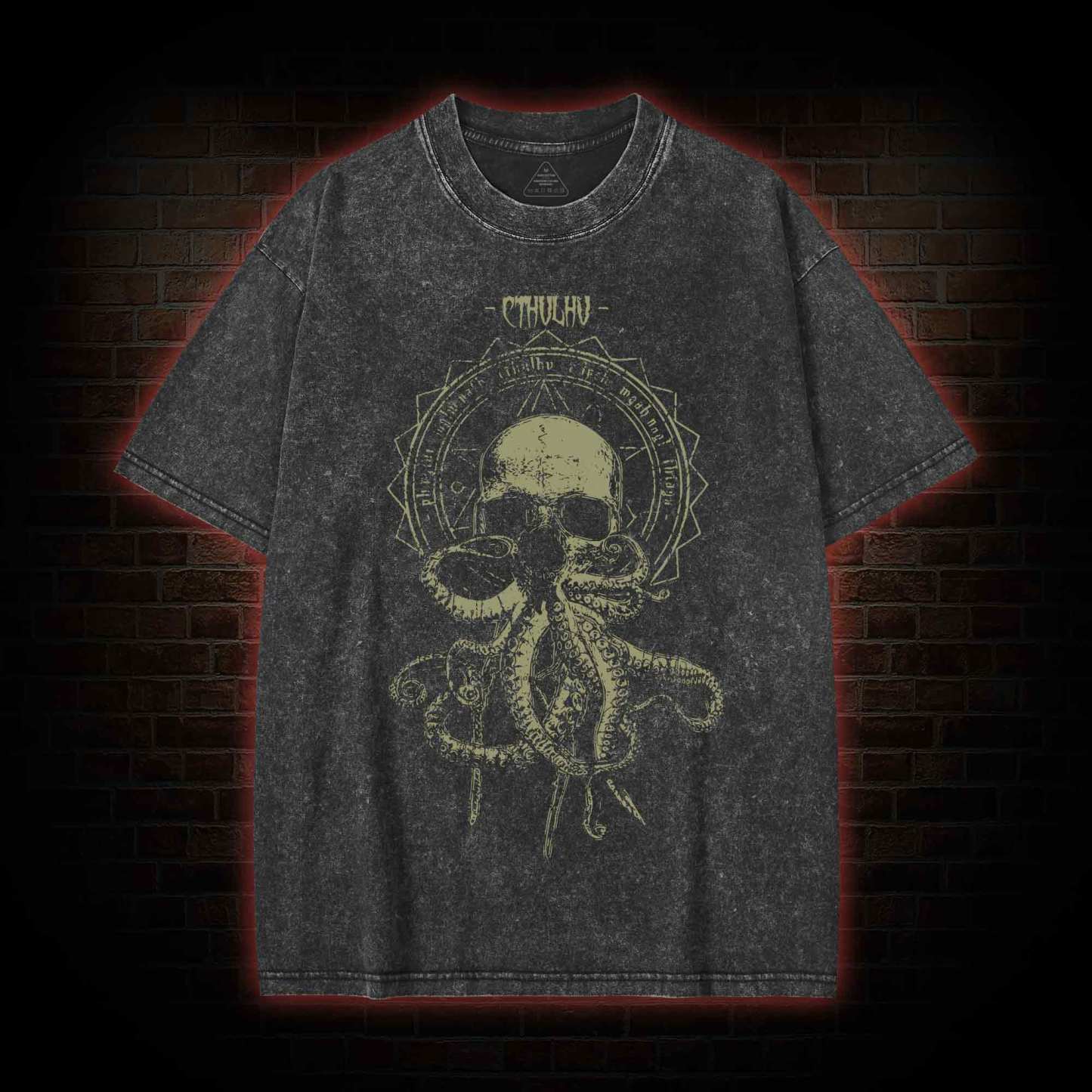 Call Of Cthulhu Horror Washed T-shirt