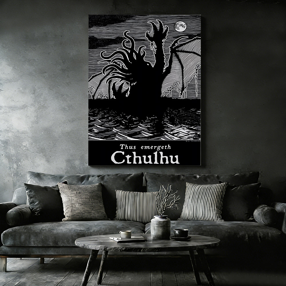 Thus Emergeth Cthulhu Canvas Print