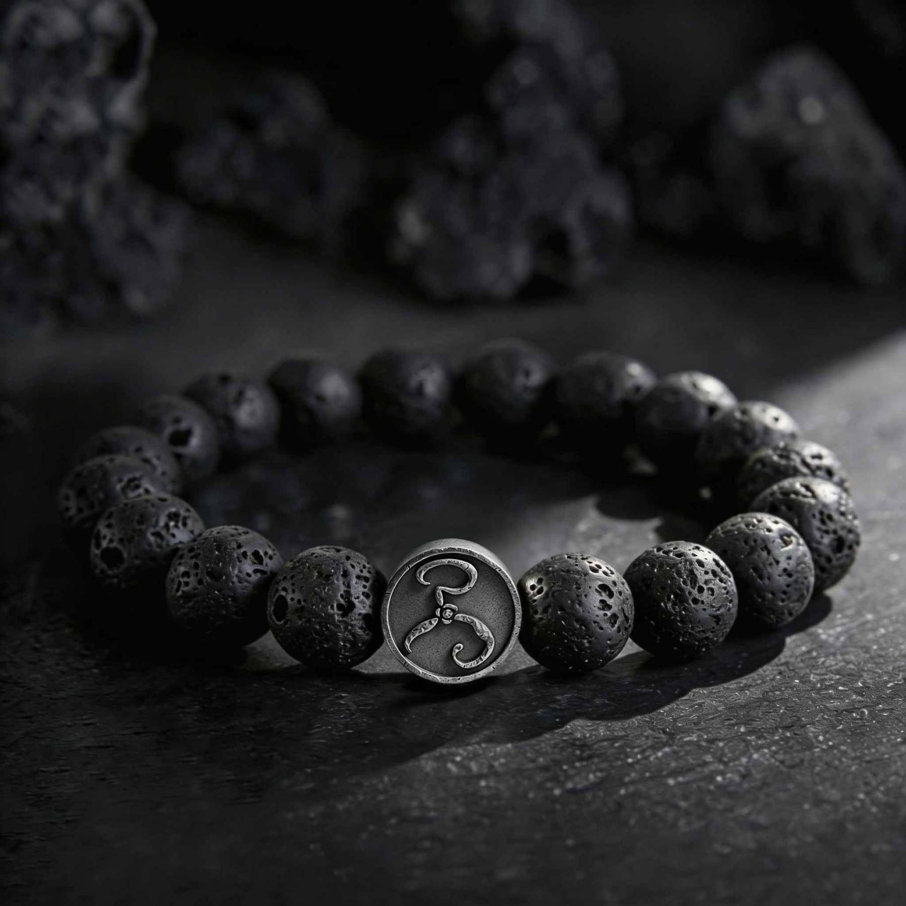 The Yellow King Lava Stone Beaded Bracelet