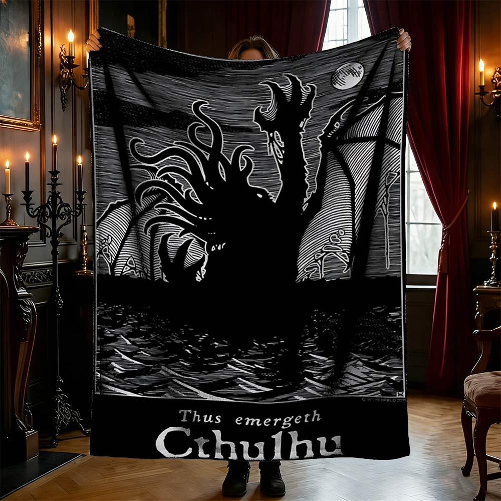 Thus Emergeth Cthulhu Flannel Blanket