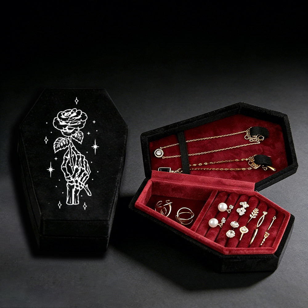 Bloom from Bone Coffin-shaped Jewelry Box