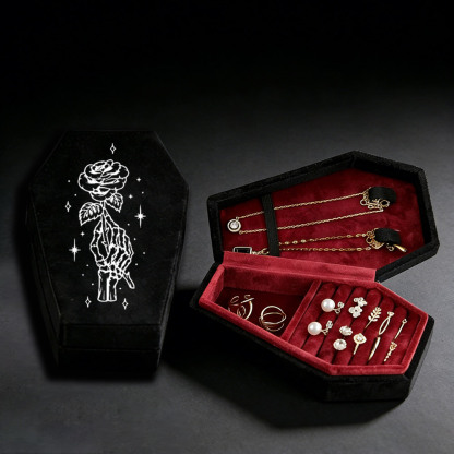 Bloom from Bone Coffin-shaped Jewelry Box