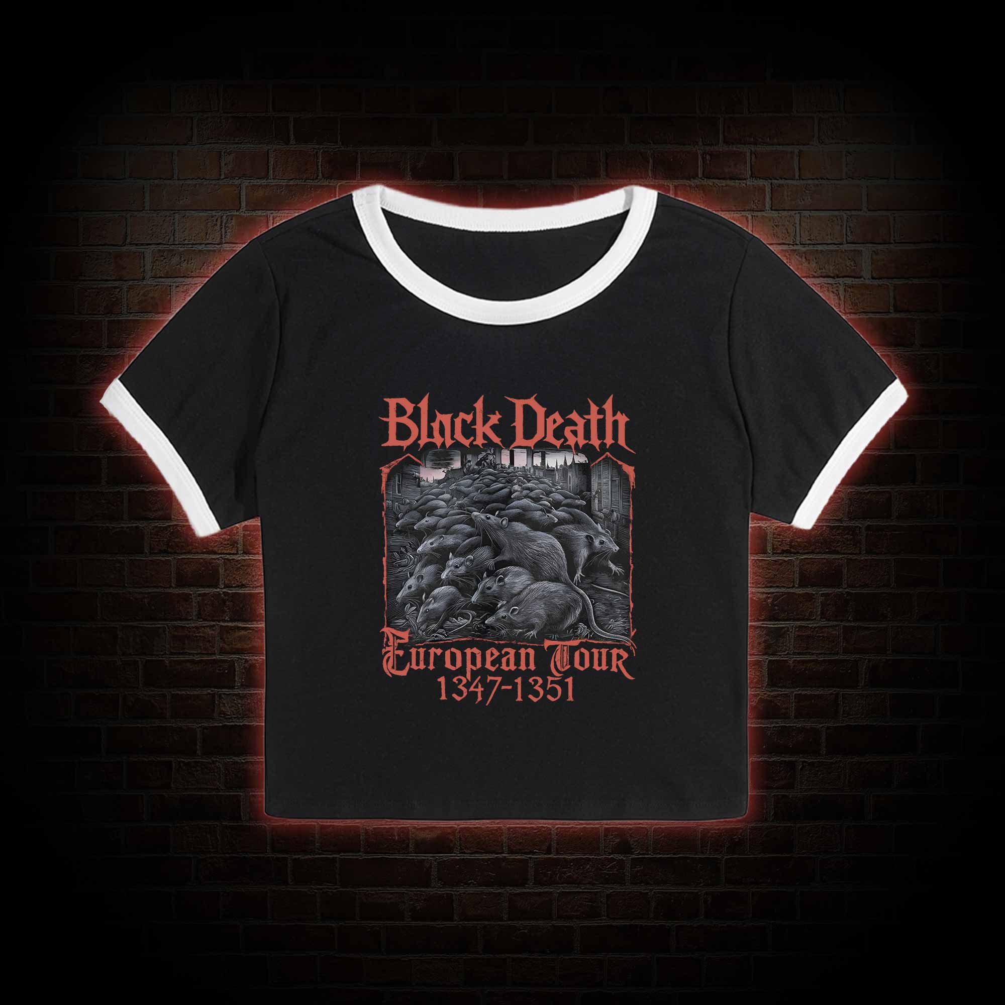 Vintage Black Death European Tour Baby Tee