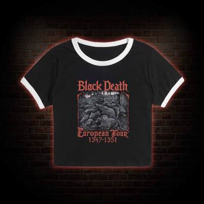 Vintage Black Death European Tour Baby Tee