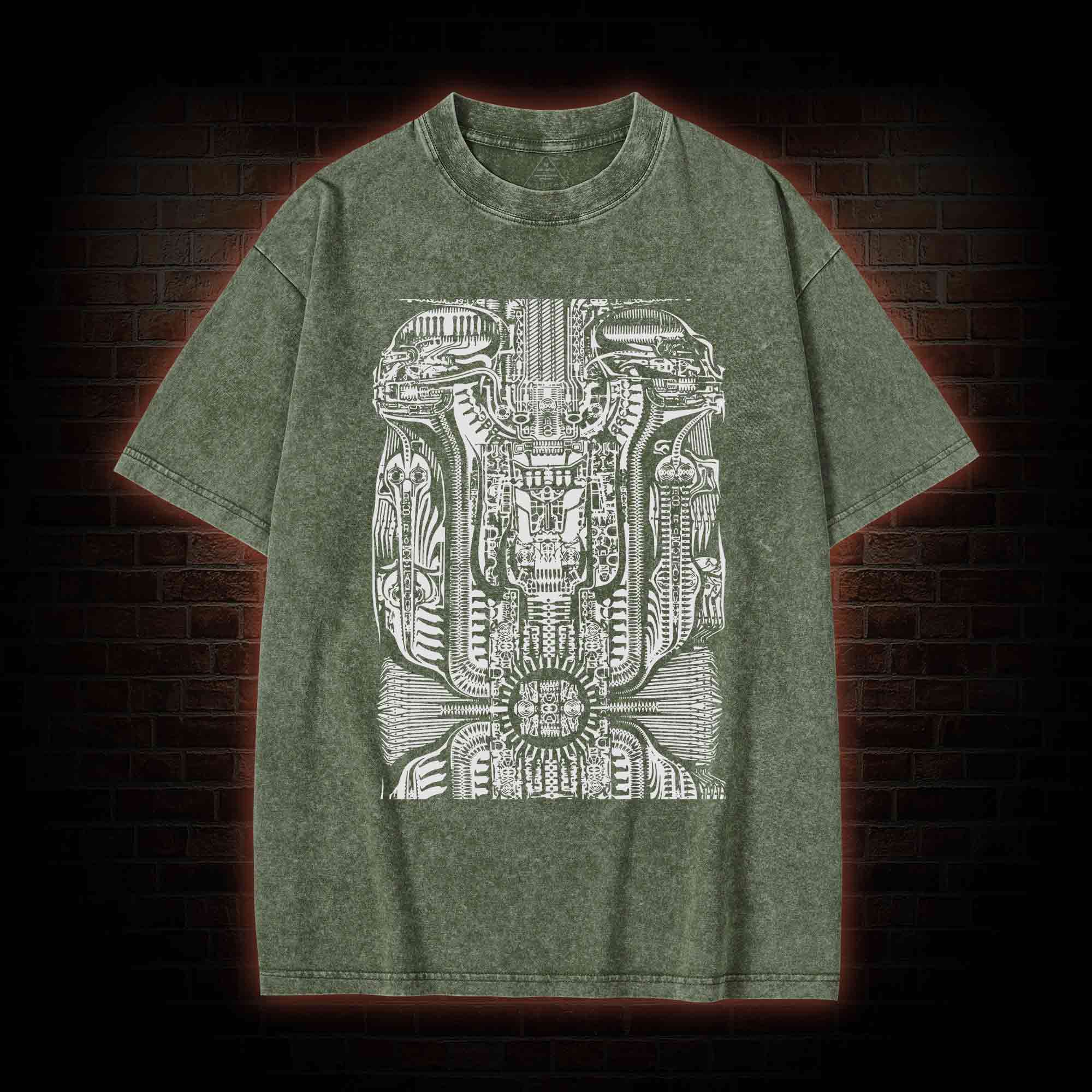 H.R. Giger Tarot Design Washed T-shirt