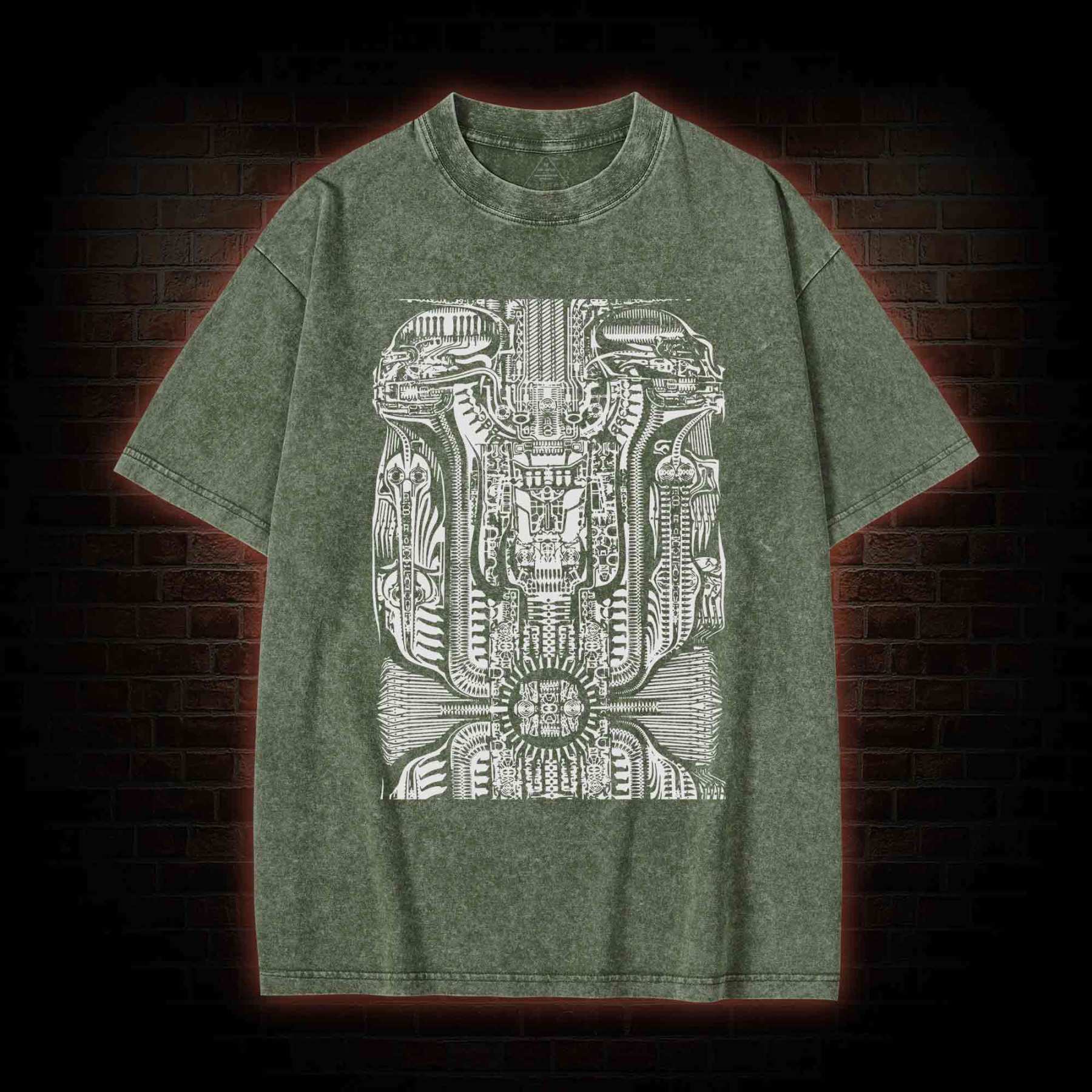 H.R. Giger Tarot Design Washed T-shirt