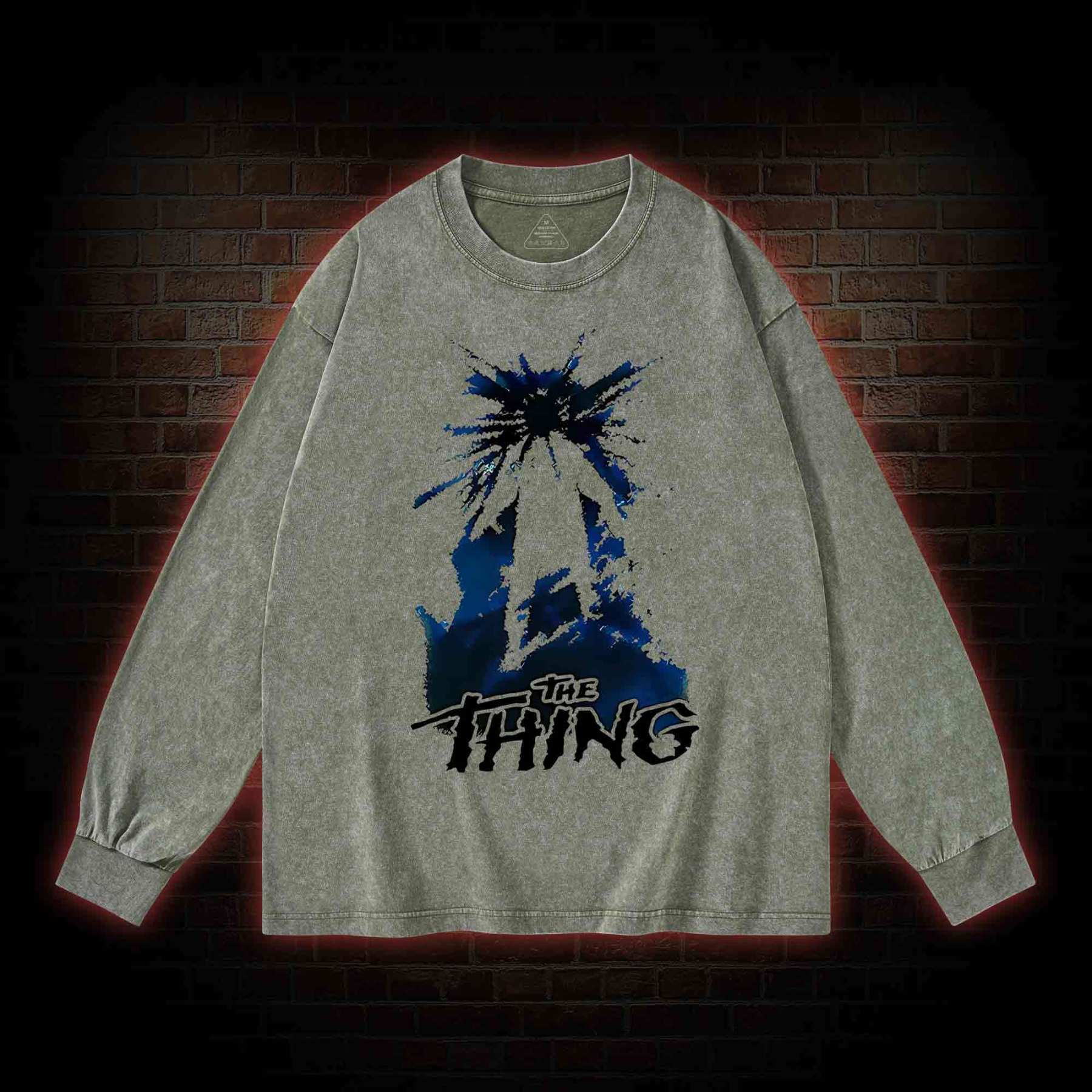 The Thing Horror Movie Washed Long-Sleeve T-shirt