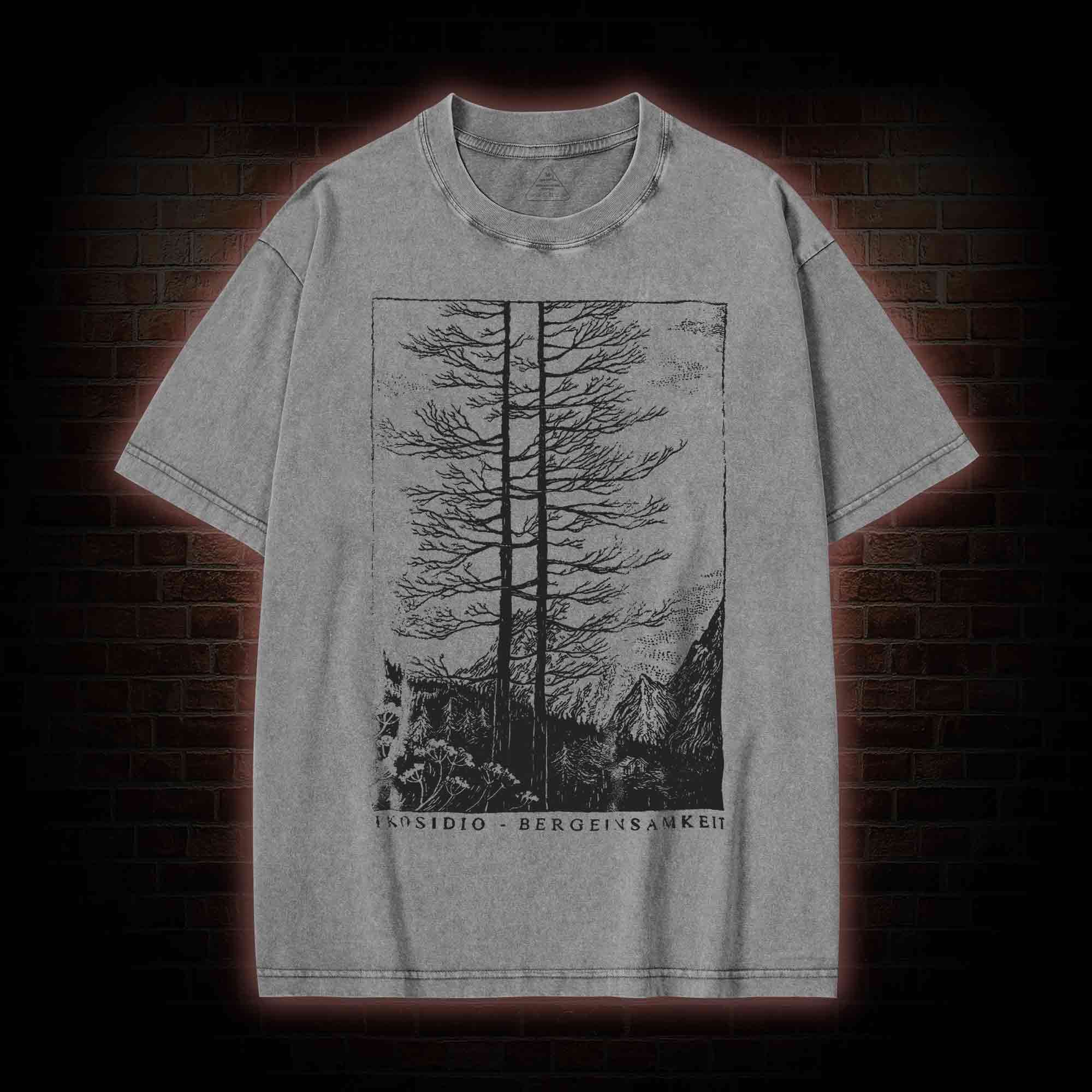 Ikosidio Bergeinsamkeit Washed T-shirt