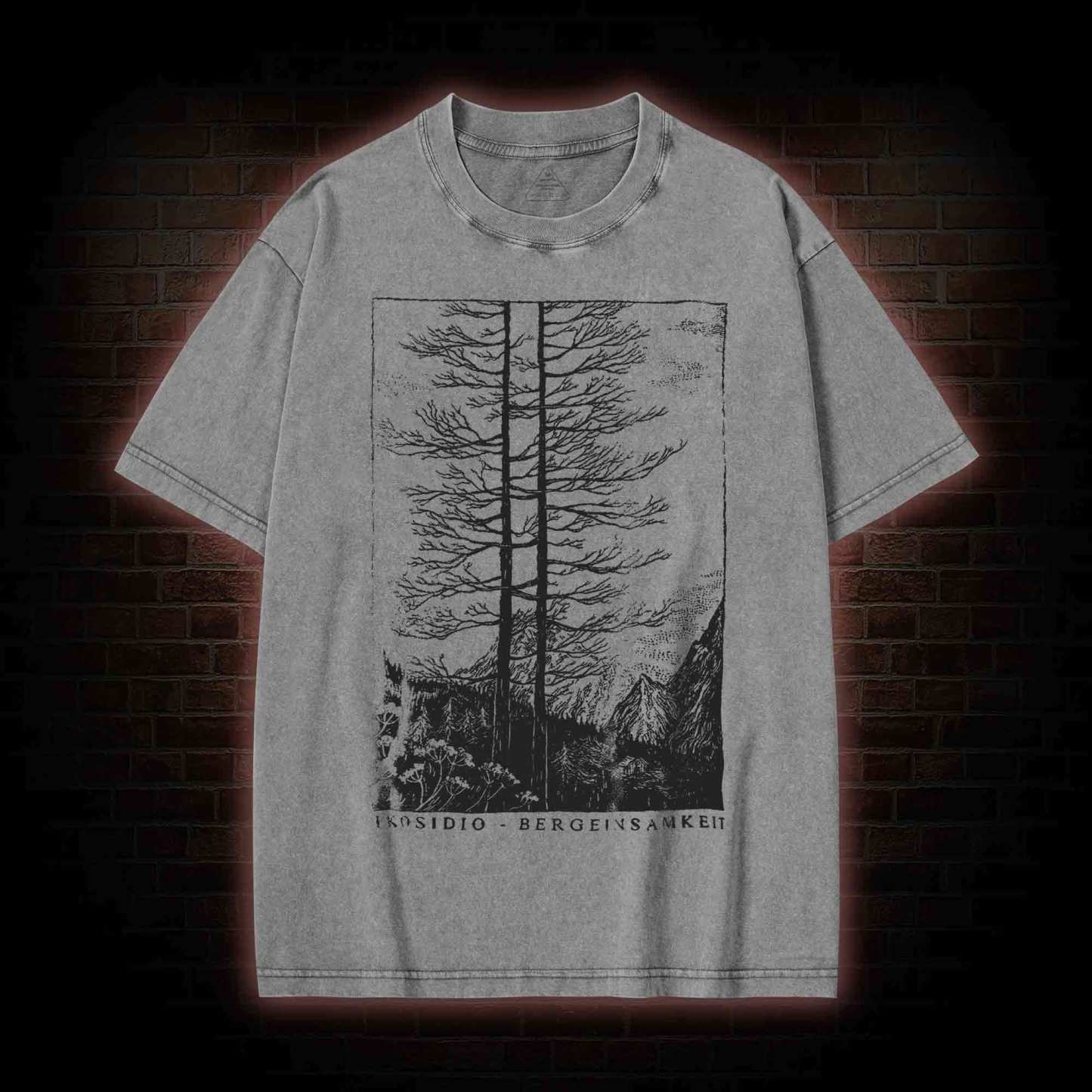 Ikosidio Bergeinsamkeit Washed T-shirt