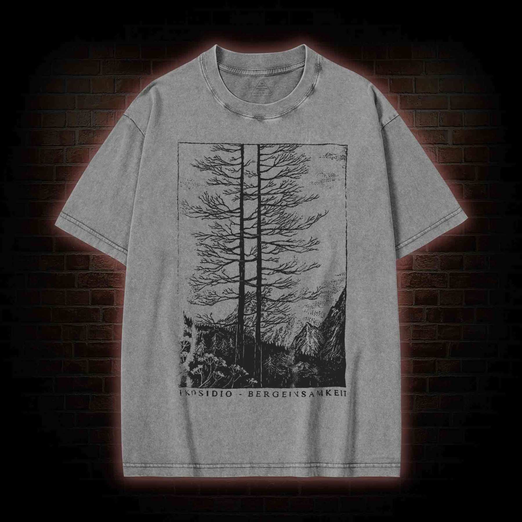 Ikosidio Bergeinsamkeit Washed T-shirt