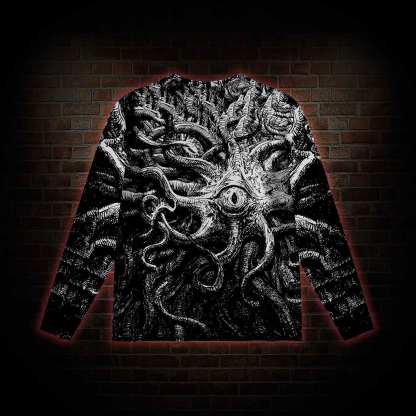 Mysterious Tentacle Mesh Long Sleeve Top