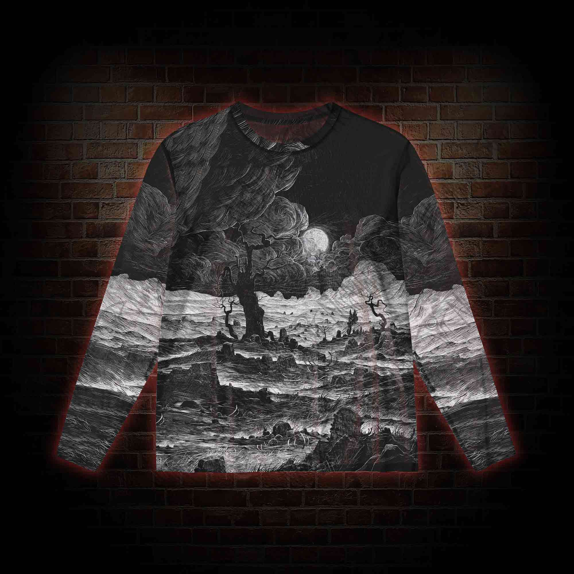 Doomsday, Death and Deadwood Mesh Long Sleeve Top
