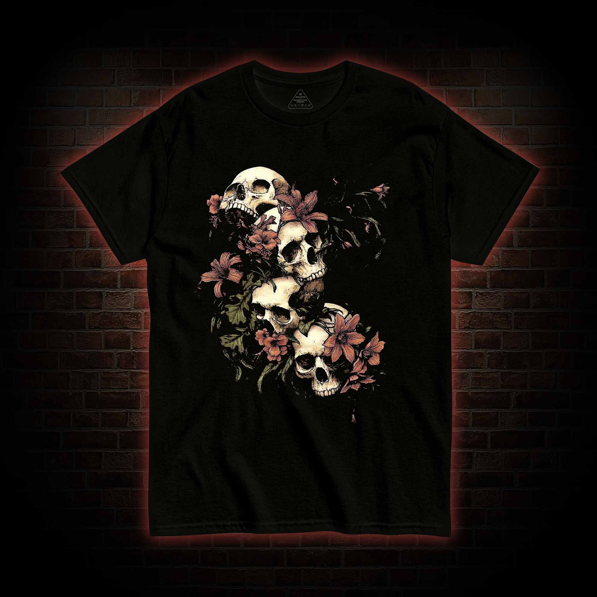 Gothic Botanical Skeleton T-shirt