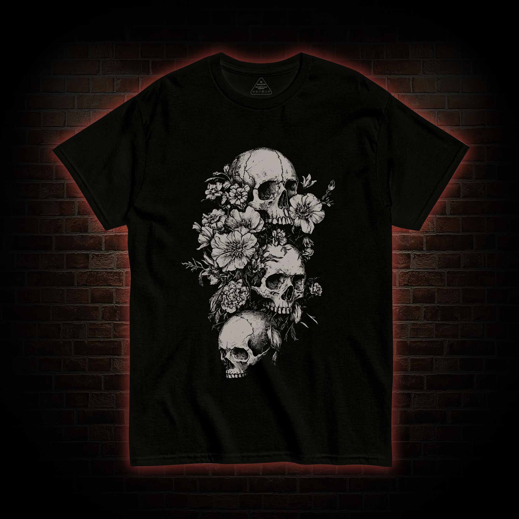 Floral Skull Gothic T-shirt