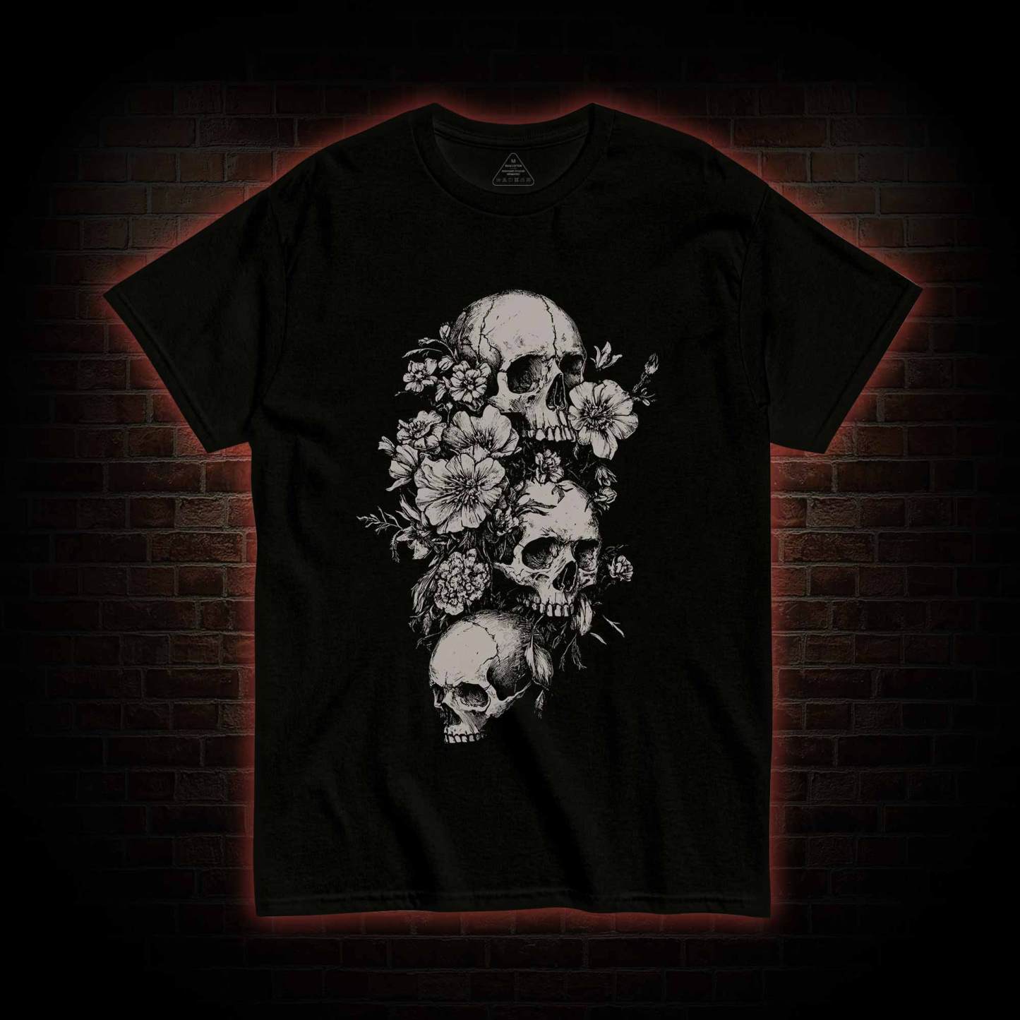 Floral Skull Gothic T-shirt