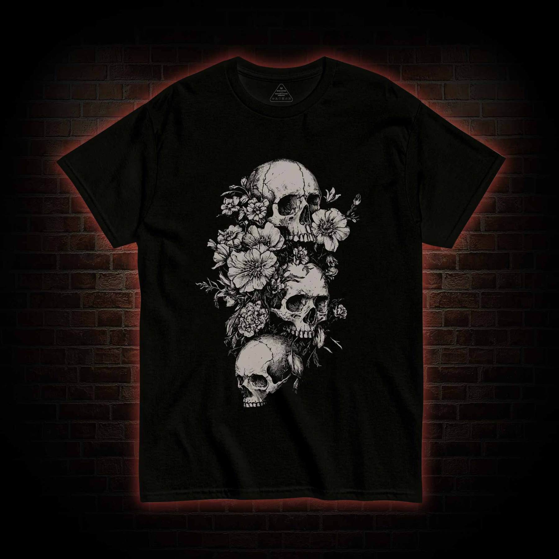 Floral Skull Gothic T-shirt