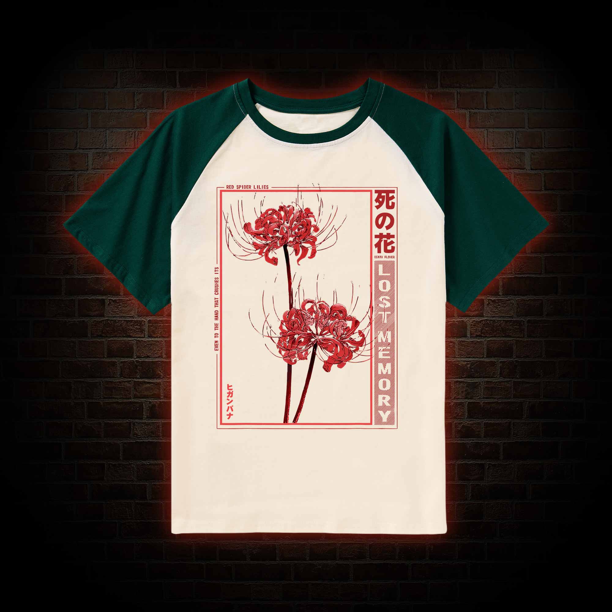 Red Spider Lily Raglan T-shirt
