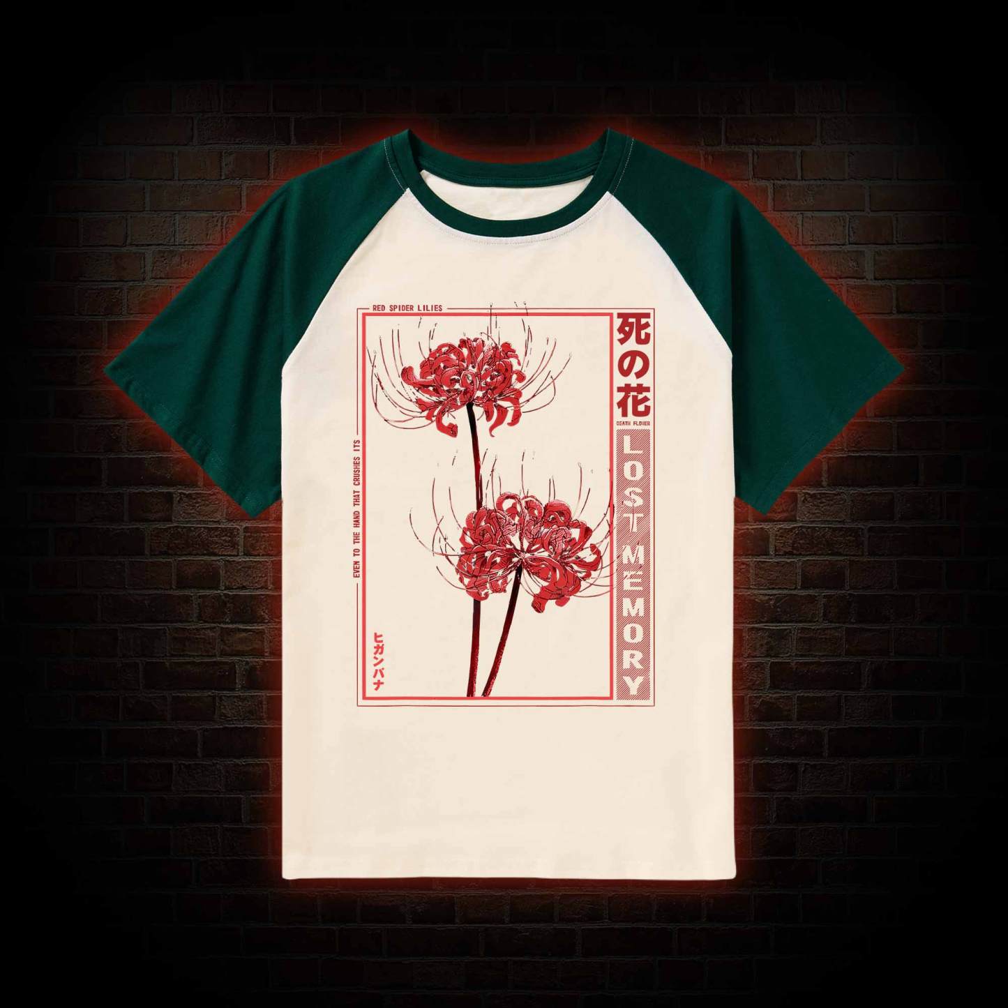 Red Spider Lily Raglan T-shirt