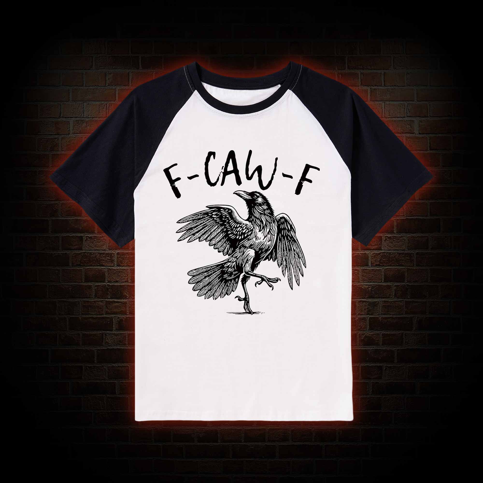 F-caw-f Funny Raglan T-shirt