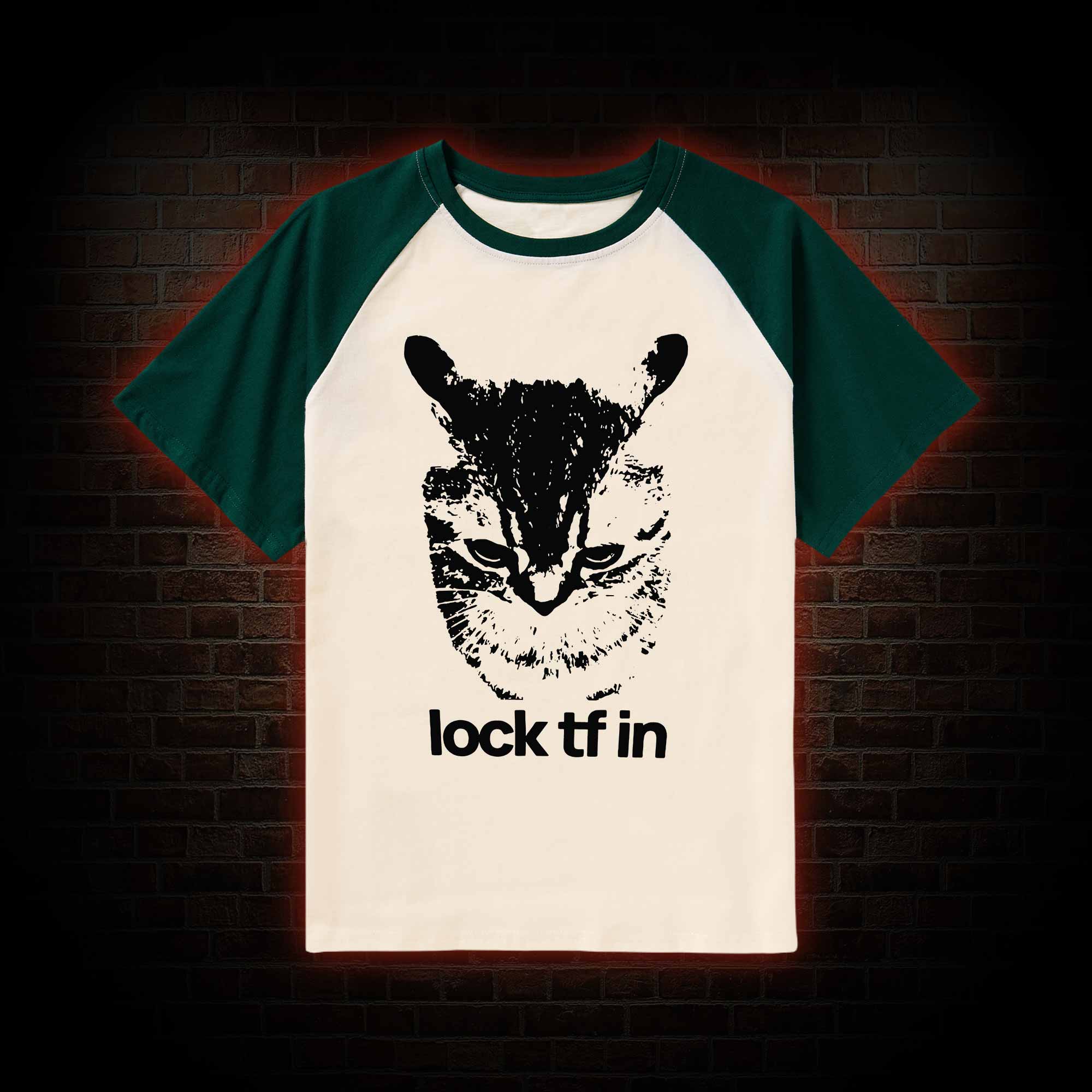 Lock TF in Cat Raglan T-shirt