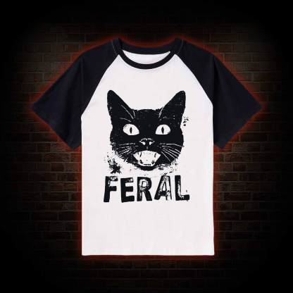 Feral Cat Raglan T-shirt