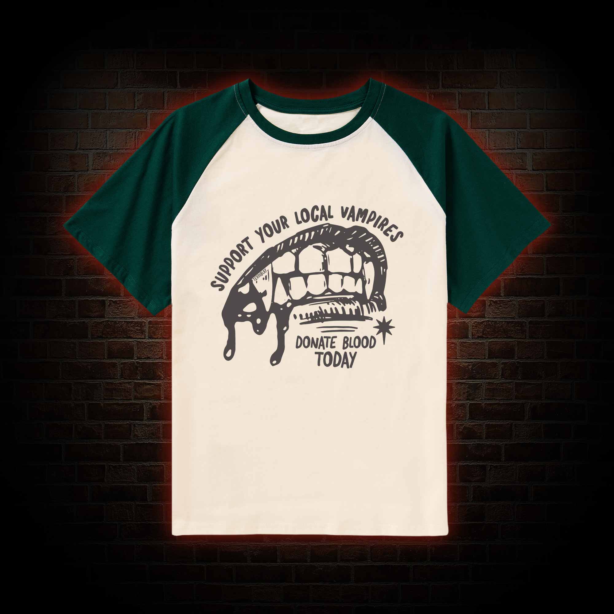 Support Local Vampires Raglan T-shirt