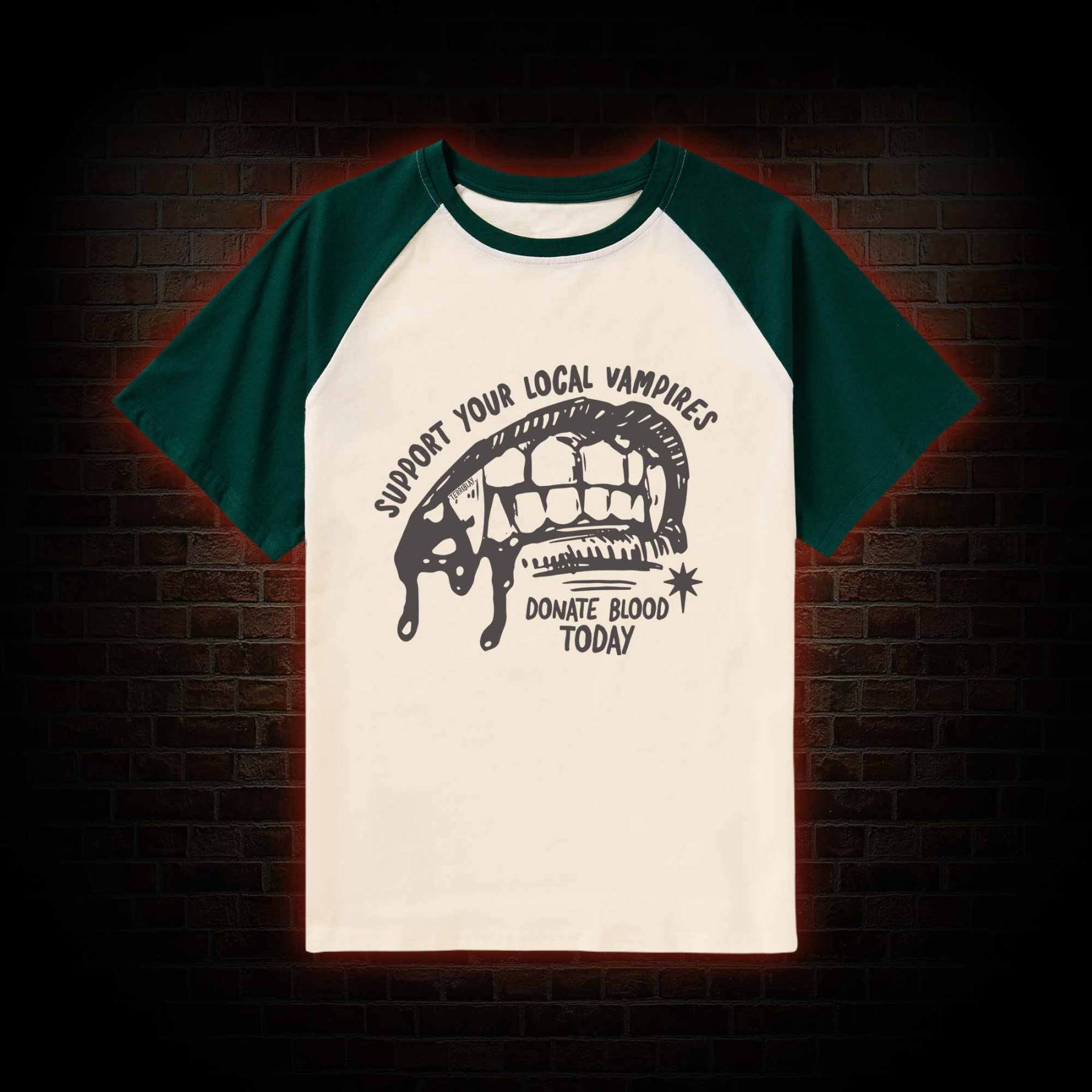 Support Local Vampires Raglan T-shirt