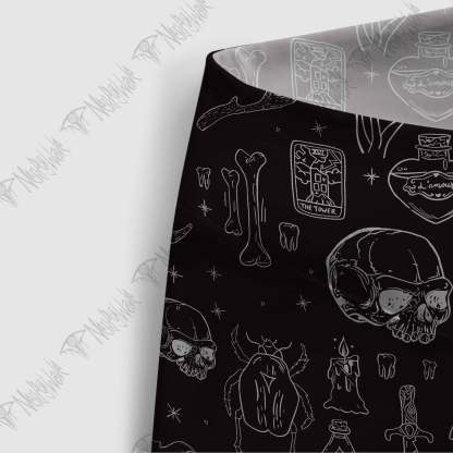 Mystical Symbols and Skulls Women's Tight-Fitting Pants