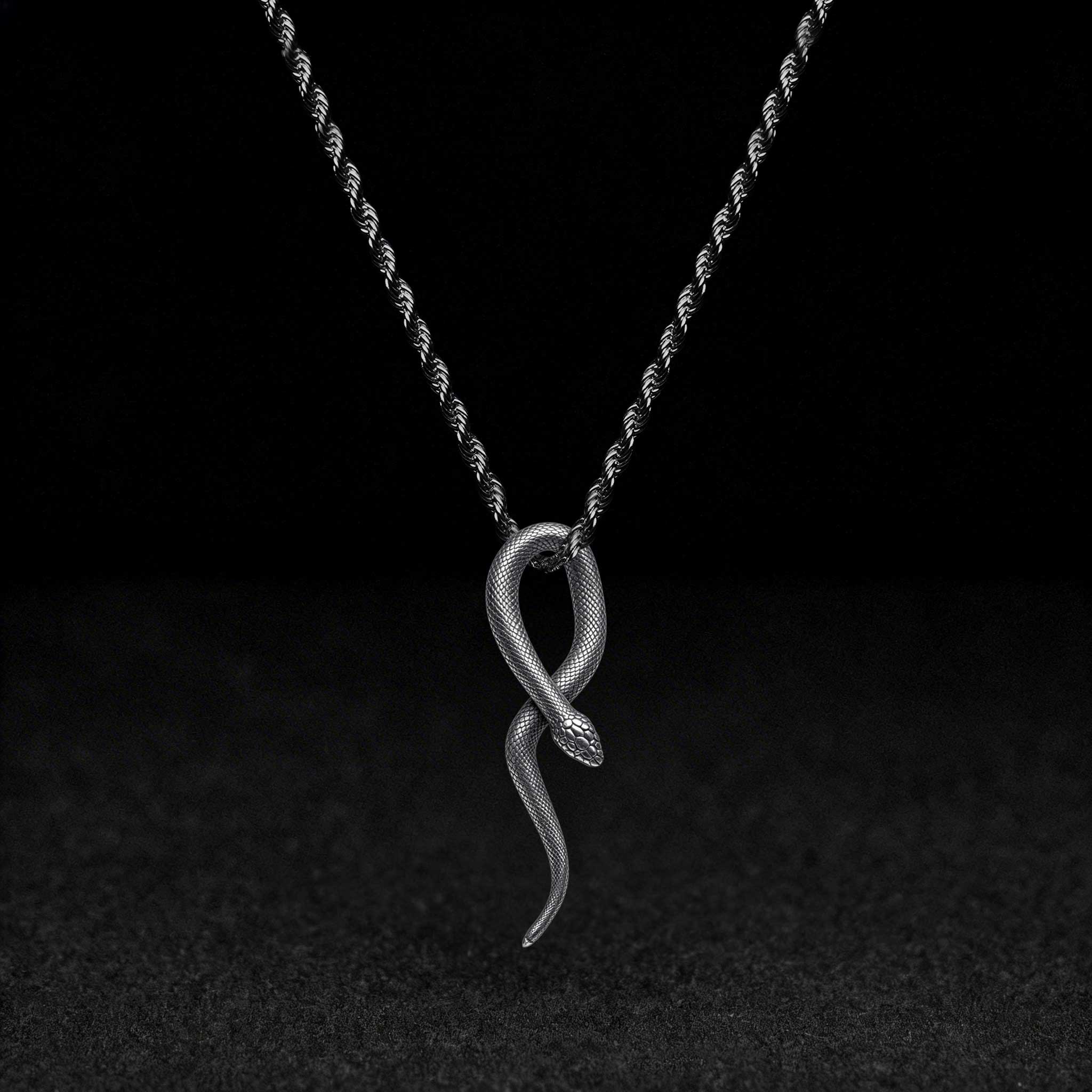 Gothic Snake Sculptural Necklace