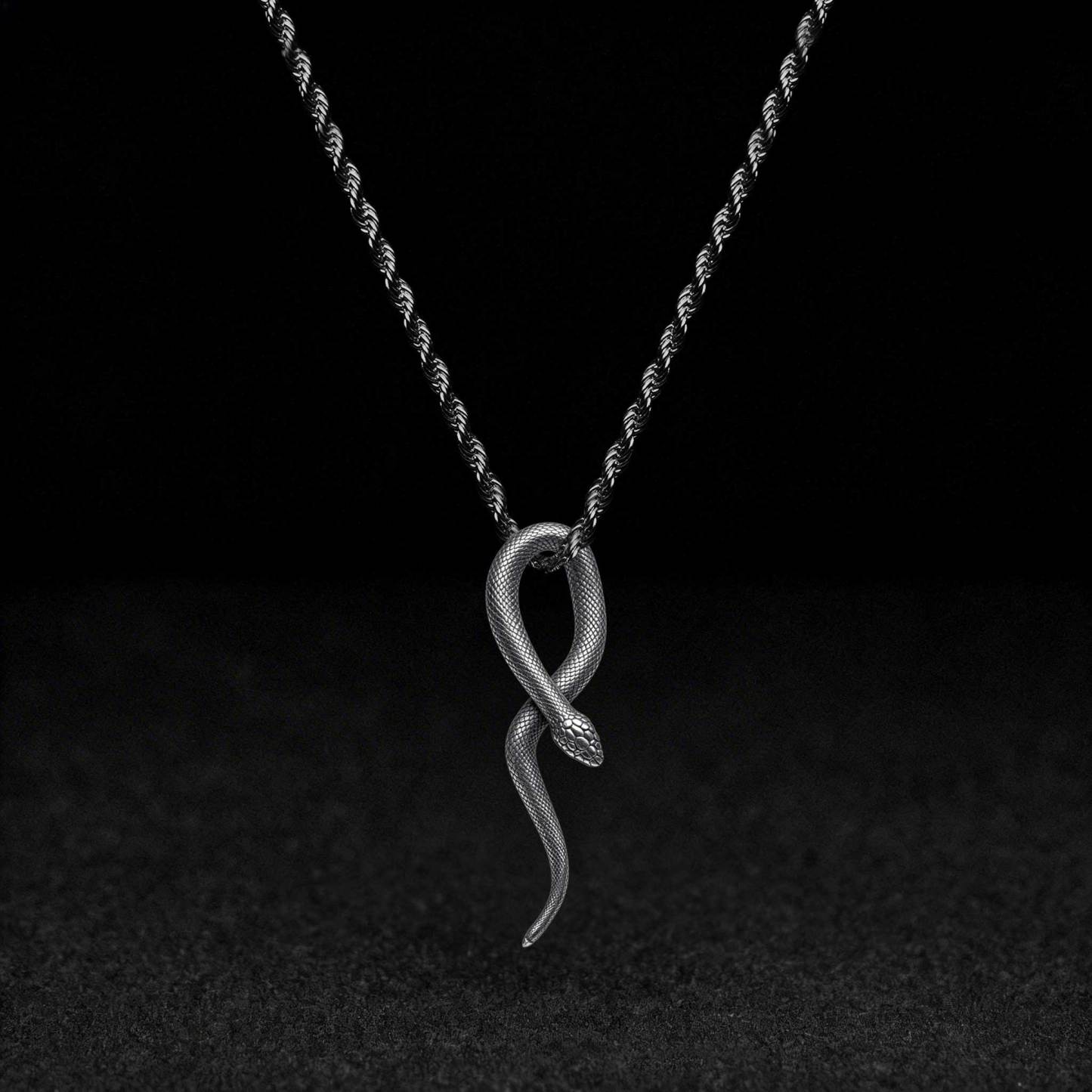 Gothic Snake Sculptural Necklace