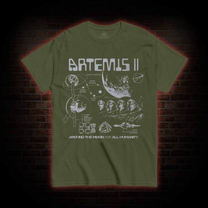 Around the Moon for All Humanity T-shirt